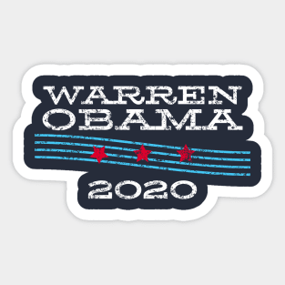 Elizabeth Warren 2020 with Barack Obama? Dare to Dream Sticker